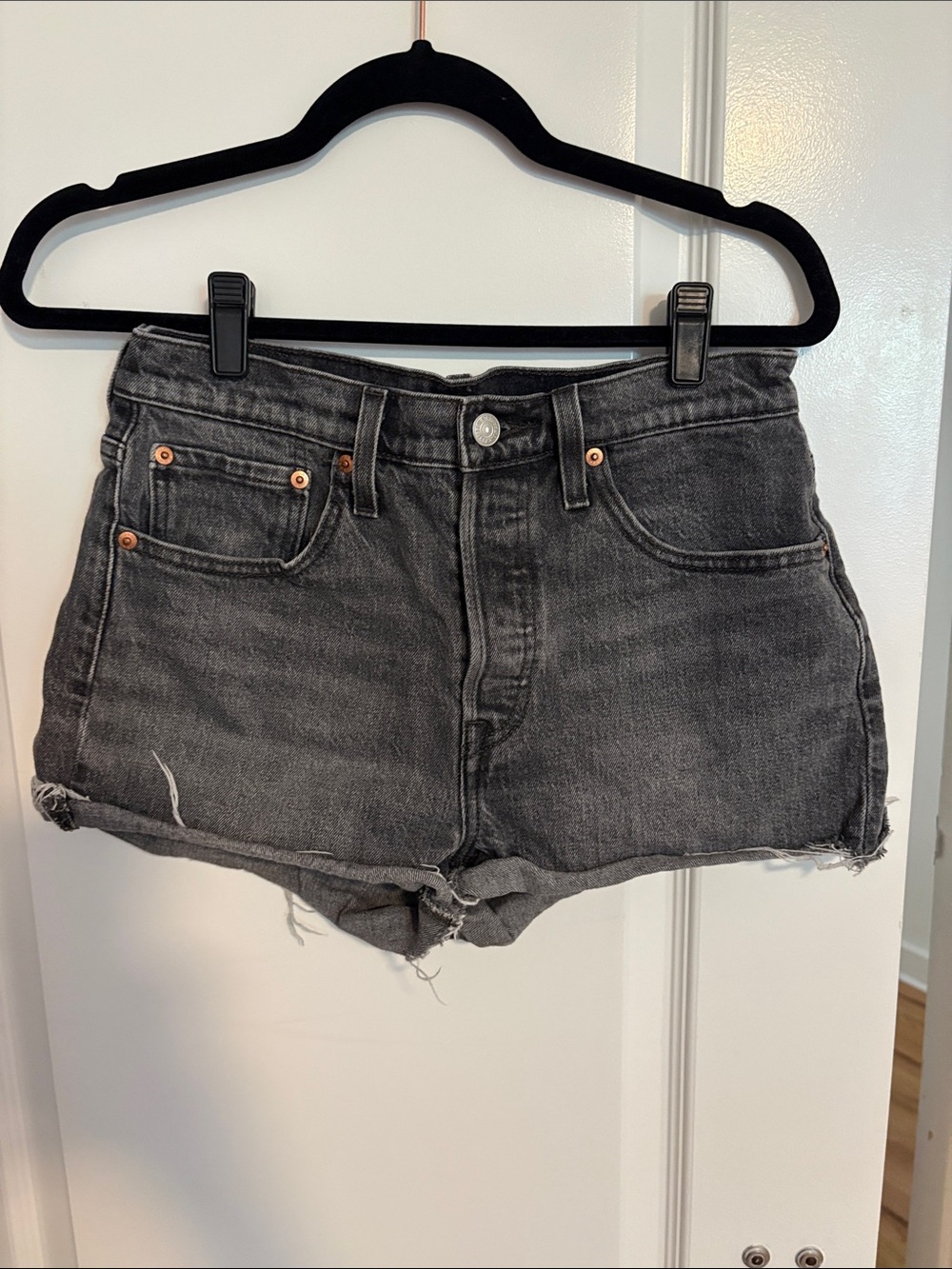Women's Black Denim Cutoff Shorts